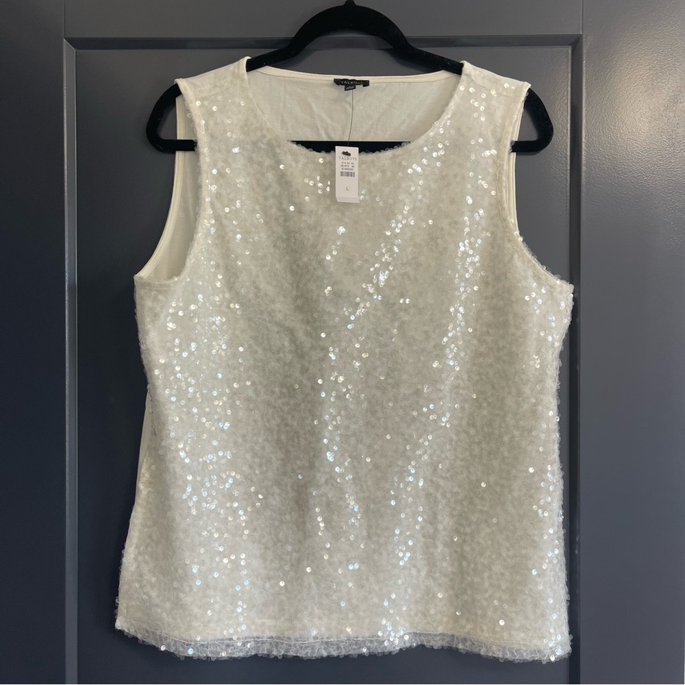 NWT Talbots Sequin Sleeveless Shell tank